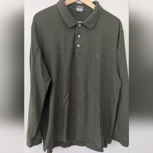 Brooks Brothers Performance Polo Mens XL Long Sleeve Original Fit Cotton Green